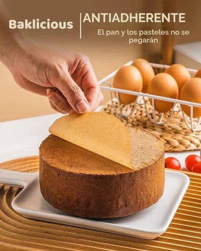 Vista 4 de Baklicious Rondas de papel pergamino antiadherente sin blanquear de 4