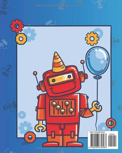 Vista 2 de Robots libro para colorear Da vida a emocionantes robots con este libro para colorear para niños de 3 a 8 años (Spanish Edition)