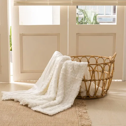 Vista 11 de Simple&Opulence - Cobija de microfibra súper suave con patrón de rosas para decoración del hogar