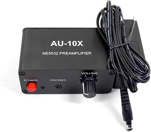 Vista 6 de Preamplificador Phono, Mini preamplificador de audio estéreo, amplificador de auriculares Phonograph Preamp for Turntable Pre amp, Gain 20dB, Dual