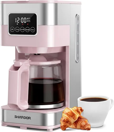 Vista 12 de SHARDOR Cafetera programable de 10 tazas, cafetera de goteo regular y fuerte para el hogar y la oficina, apagado automático, filtro permanente