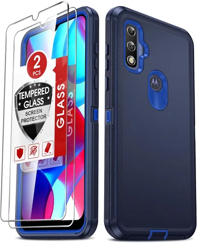 Vista 9 de LeYi Funda para Motorola One 5G Ace: Moto G 5G (2020): Funda resistente 3 en 1, funda resistente 3 en 1, funda para teléfono celular a prueba