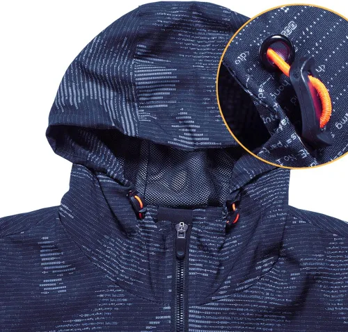 Vista 4 de LONGBIDA Sudadera ligera con capucha rompevientos para hombre