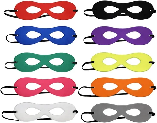 Vista 2 de Máscara reversible de superhéroe rosa y naranja para adultos