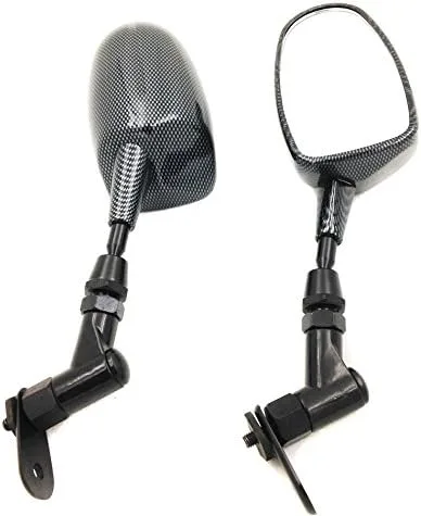Vista 6 de Mini Espejos para Motocicleta Honda CBR 600RR Kawasaki Ninja 636 ZX6R Yamaha YZF R6 R1 Carbon nuevo