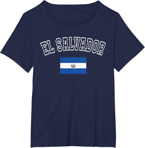 Vista 22 de Camiseta vintage con diseño de la bandera de El Salvador