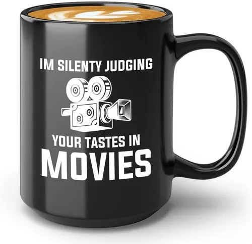 Vista 9 de Cineasta Taza de café 11oz Negra - Cineasta: Crítico de cine no remunerado - Cineasta Regalos Cámara Corte Director de Prop Guionista de cine