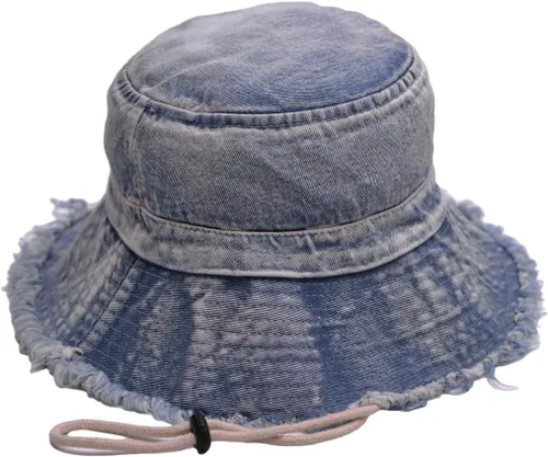 Vista 10 de Sombrero de pescador de algodón desgastado, sombrero de sol, sombrero para hombres y mujeres