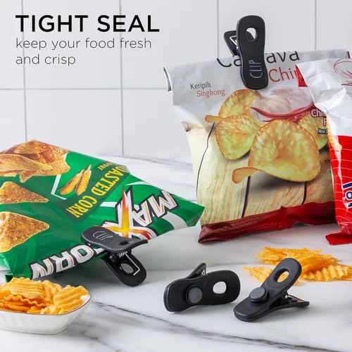 Vista 2 de Rae Dunn Clips para Bolsas con Imán - Clips para Alimentos, Clips para Chips, Clips para Bolsas para Almacenamiento de Alimentos con Sello Hermético