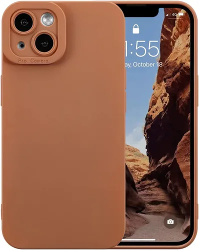 Vista 10 de DEFBSC Compatible con iPhone 14, funda de silicona líquida, funda protectora para cámara, protección de cuerpo completo de goma de gel, funda
