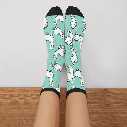 Vista 4 de Calcetines de vestir de pato novedosos calcetines casuales a media pantorrilla, divertidos calcetines lindos para mujeres y hombres