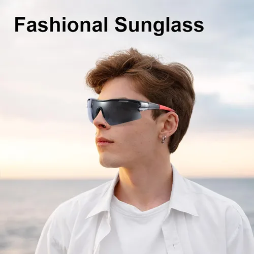 Vista 6 de Paquete de 4 lentes de sol de béisbol juveniles para hombres y mujeres, ligeros con protección UV, gafas de sol deportivas para ciclismo, correr