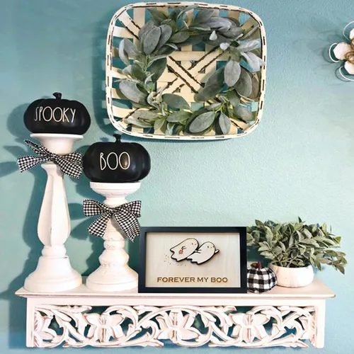 Vista 6 de Regalos personalizados para el día de San Valentín – Letrero de Forever My Boo, bonita decoración de fantasma, kawaii espeluznante, regalos