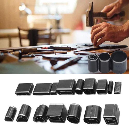 Vista 6 de Juego de 39 piezas de cortador de perforación hueco con forma de cuero, arcilla polimérica, kit de perforación de joyas con estuche portátil