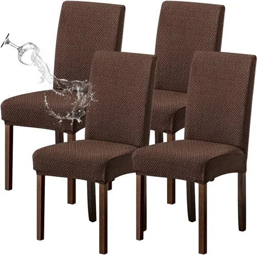 Vista 29 de Genina Fundas impermeables para sillas de comedor, cocina, fundas para sillas de comedor Parson (beige, 2 unidades)