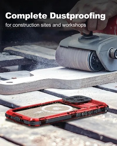 Vista 8 de WIFORT Funda impermeable para iPhone 13 Pro, cuerpo completo de metal 360 [IP68 a prueba de agua] [protector de pantalla integrado]