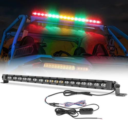 Vista 15 de OFFROADTOWN Barra de luz LED de persecución de 20 pulgadas, luces traseras UTV, luz intermitente de seguridad con luz intermitente de freno