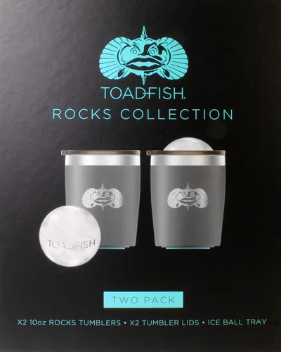 Vista 3 de Toadfish Paquete de 2 vasos de acero inoxidable con aislamiento de doble pared de 10 onzas sin vuelco, con bandeja para bolas de hielo y tapa fácil