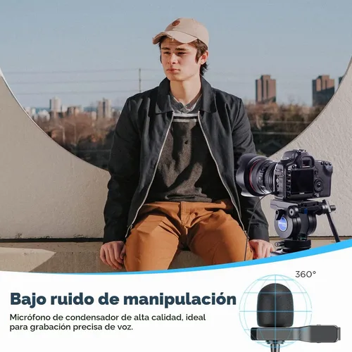 Vista 7 de BOYA BY-M1S Micrófono de solapa Lavalier profesional Micrófono de condensador omnidireccional para iPhone Android Smartphone Cámara DSLR