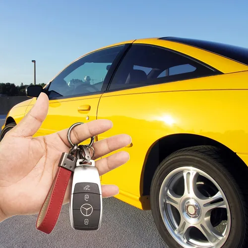 Vista 5 de BigPong Llavero de cuero para llaves del hogar y del coche, antipérdida, impermeable y duradero, llaveros para hombres y mujeres