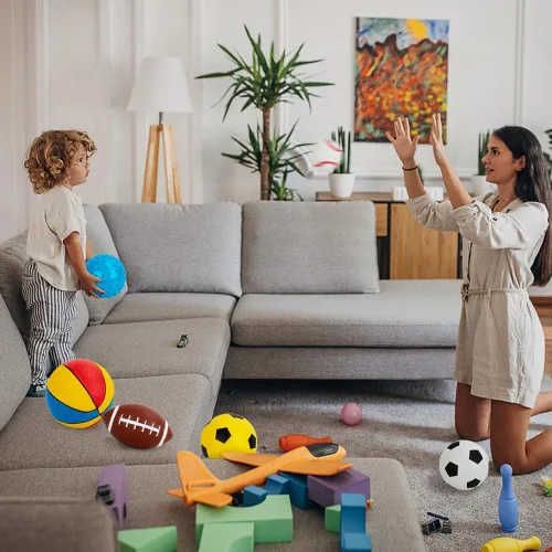 Vista 6 de Pelotas para niños pequeños de 1-3 años, juguetes deportivos para niños pequeños, juego de 7 pelotas deportivas de espuma suave para niños - pelota