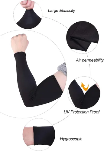 Vista 3 de 10 pares de mangas de sol refrescantes para hombres y mujeres con protección ultravioleta