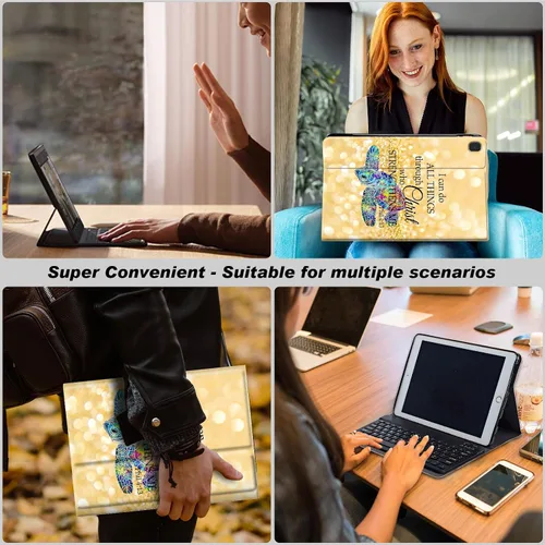 Vista 2 de DEGDFSGR Funda para Samsung Galaxy Tab A8 10.5 con teclado, teclado inalámbrico desmontable cierre magnético, funda protectora para Samsung Tab A8