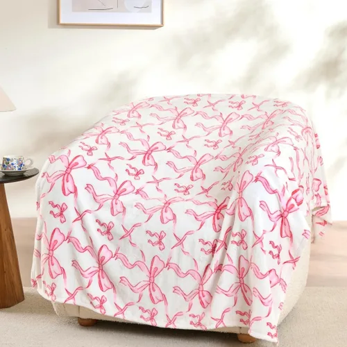 Vista 22 de Manta de Tiro de Piel Sintética Color Hueso para Sofá, Manta Suave y Esponjosa de Burbujas para Cama y Sofá, Manta Gruesa y Cálida de Felpa Difusa