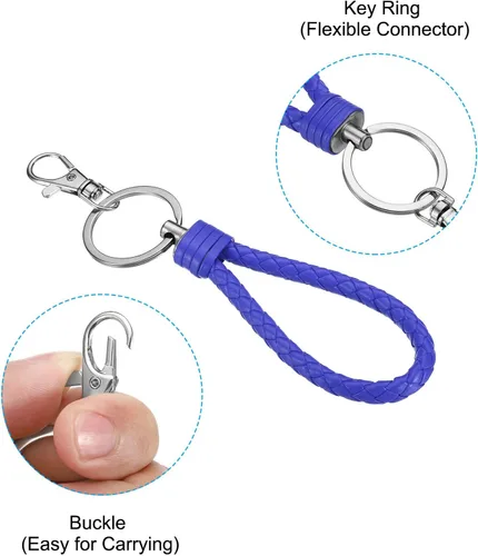 Vista 3 de PATIKIL Llaveros de pulsera, llavero con correa de mano para llaves, Azul oscuro
