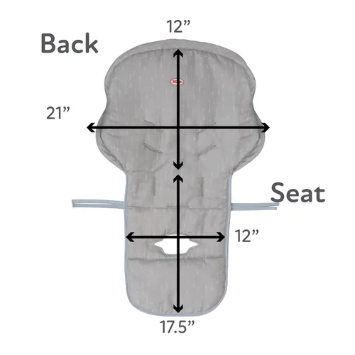 Vista 5 de Nuby Funda para silla alta para bebé, protege de derrames y migas, resistente al agua para una fácil limpieza, estampado de flechas