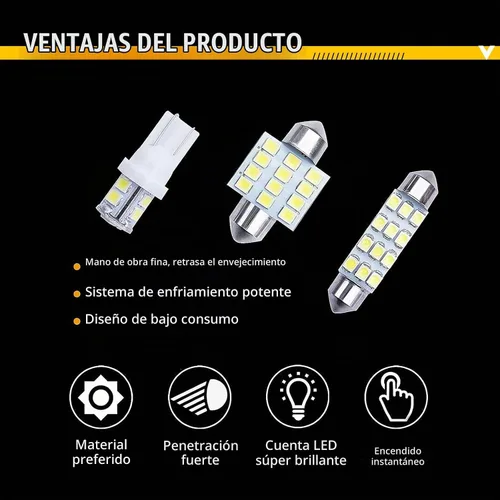 Vista 3 de 20 luces LED para techo de automóvil, 12 V, impermeables, de policarbonato de doble punta, luces de lectura interior de vehículo, accesorios