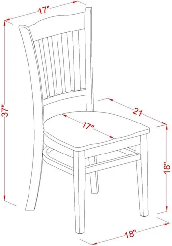 Vista 10 de East West Furniture NOGR3-BLK-W - Juego de mesa de comedor de 3 piezas para espacios pequeños que contiene una mesa de comedor rectangular con hoja