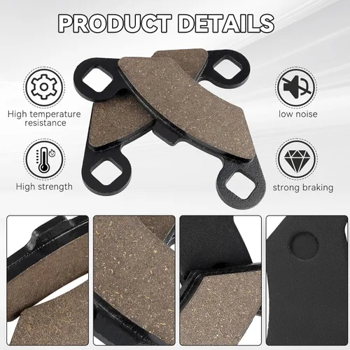 Vista 3 de Pastillas de Freno Delanteras y Traseras para Polaris Sportsman 450 500 700 800 4x4 Scrambler 500 400 Trail Blazer 250 330 Magnum 330 500 Trail Boss