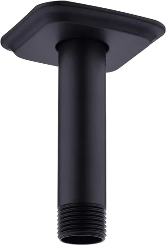 Vista 16 de Brazo de ducha con brida de acero inoxidable de 4 pulgadas, extensión recta montada en el techo para cabezal de ducha de lluvia superior, níquel