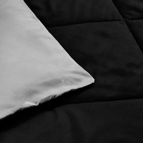 Vista 4 de Amazon Basics Manta de edredón, reversible, microfibra ligera, para todas las estaciones, felpa suave, lavable a máquina, individual/individual XL