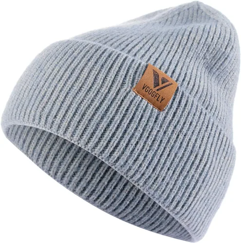 Vista 15 de Vgogfly Gorro holgado para mujer, gorro de punto de invierno, suave y cálido, gorro de esquí unisex Beige