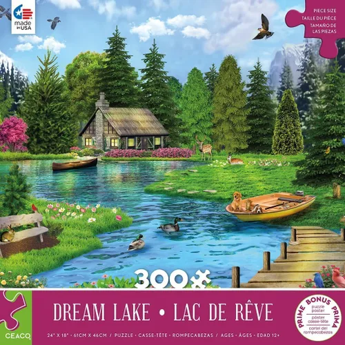 Vista 3 de Ceaco - Dream Lake - Rompecabezas de 300 piezas