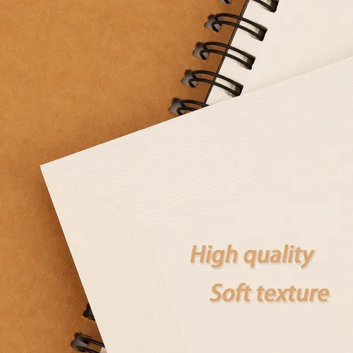 Vista 5 de HEIHAK 5 Pack A3 16.5 x 11.6 Inch Sketch Notebooks, 60 Pages 30 Sheets Top Spiral Bound Pocket Sketchbooks, Spiral Notepads Sketch Pads Bulk for