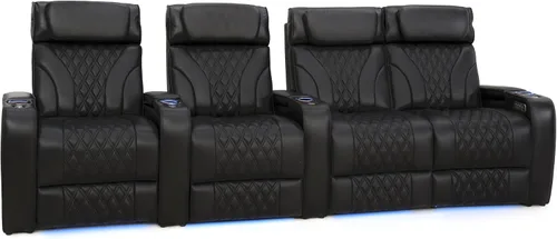 Vista 60 de Seatcraft Luminis LT - Asiento de cine en casa, reclinable, color rojo