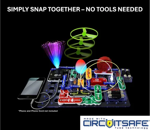 Vista 3 de Snap Circuits Kit de Exploración de Electrónica de Luz Más de 175 Emocionantes Proyectos STEM Manual de Proyectos a Todo Color Más de 55