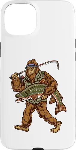 Vista 9 de iPhone 16 Brook Trout River Fishing Bigfoot Hunting Fishermen Case