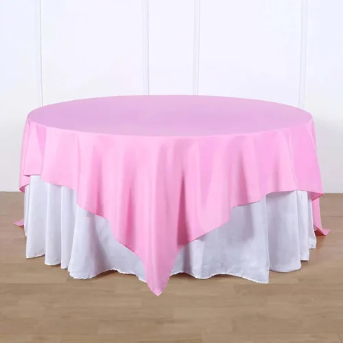 Vista 192 de Efavormart - Mantel cuadrado de lino de poliéster sin costuras, 54 x 54 pulgadas, color beige, para banquetes de boda, fiesta, restaurante