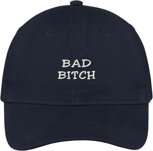 Vista 3 de Trendy Apparel Shop Bad Bitch - Gorra de béisbol bordada 100% de algodón cepillado de calidad