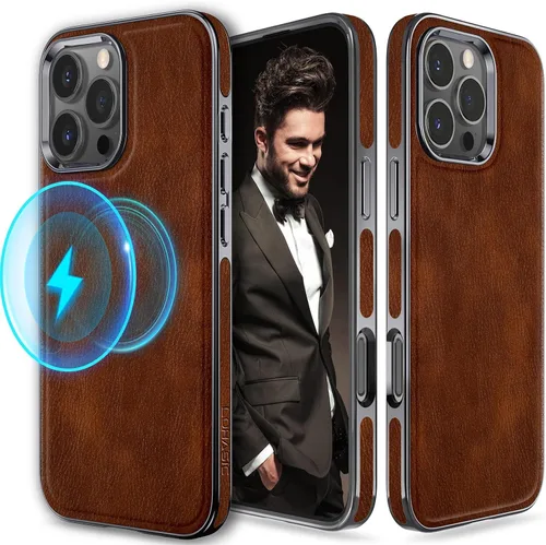 Vista 29 de LOHASIC Funda de piel de lujo para iPhone 18 Pro Max/iPhone 17 Pro Max Beige