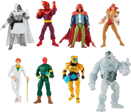 Vista 2 de Hasbro Marvel Legends Super Villains - Figuras de acción de 6 pulgadas Wave 1 caja de 7 (Xenmu BAF)