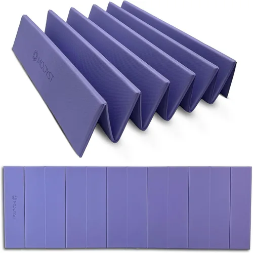 Vista 11 de Esterilla de yoga plegable, Esterilla de yoga plegable TPE, Esterilla de ejercicio plegable para yoga, pilates, entrenamientos en el suelo, diseño