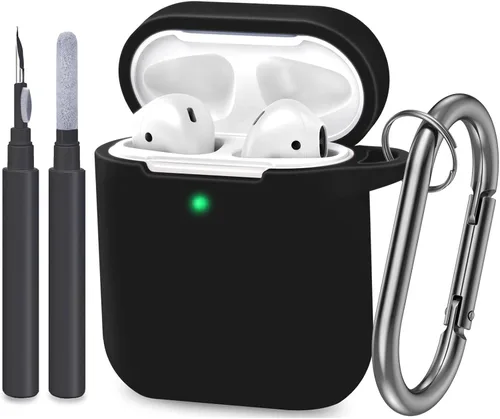 Vista 37 de Funda compatible con AirPods, cubierta protectora de silicona completa a prueba de polvo diseñada para Apple AirPods de 1.ª y 2.ª