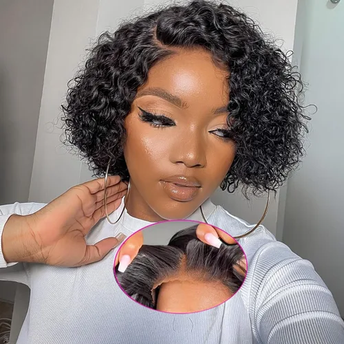 Vista 21 de Highlight Pelucas de Encaje Frontal 13x6 Cabello Humano Rubio Miel Ombré Ondas Profundas Pelucas de Encaje Frontal Cabello Humano para Mujeres