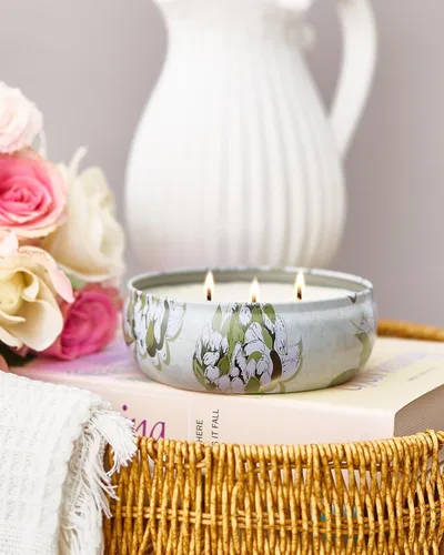 Vista 115 de M&SENSE Velas aromáticas de bayas cítricas, vela grande de lata de soja de 3 mechas, más de 40 horas de tiempo de combustión, cera vegana 100%
