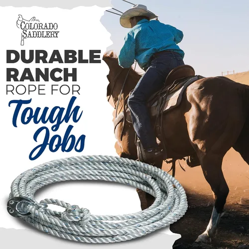Vista 3 de The Colorado Saddlery Silver Dot - Cuerda veterinaria, 7/16" x 30